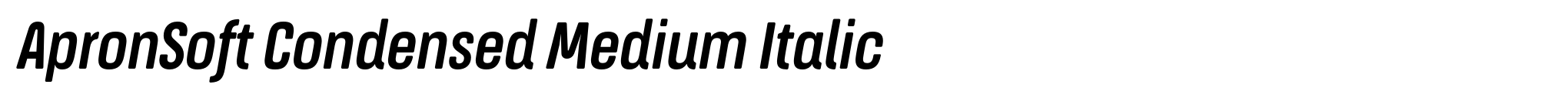 ApronSoft Condensed Medium Italic image